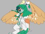  aiming anthro avian bird decidueye fighting_stance flat_colors kaptcha looking_at_viewer nintendo owl pok&eacute;mon signature solo video_games winged_arms wings 