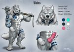  canine hair hammer male mammal model_sheet muscular norse old penis piercing solo tattoo tools tribel vatns viking warrior werwoz wolf 