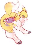  artist_request blue_eyes digimon fingerless_gloves furry renamon 