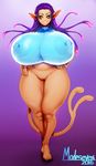  alien big_breasts breasts female looking_at_viewer modeseven overweight shaved_pussy tagme thick_thighs wide_hips 
