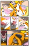  anthro balls bed blonde_hair blush brother canine comic cum female fox hair incest kitsune_youkai knot lying male male/female mammal missionary_position on_back penetration penis pussy sex sibling sister tears text vaginal vaginal_penetration 