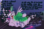  2016 comic dialogue disguise english_text equine female feral friendship_is_magic hair hooves horn inside lying magic mammal my_little_pony on_back shrabby text tongue tongue_out twilight_sparkle_(mlp) vore winged_unicorn wings 