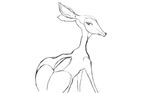  big_butt butt cervine deer feral giselle looking_at_viewer mammal open_season pencil_(artwork) traditional_media_(artwork) 