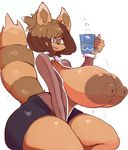  anthro areola big_breasts big_nipples breasts canine clothing female huge_breasts imago_ic mammal nipples solo wide_hips 