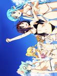  6+girls animal_ears arm_up armpits ass asuna_(sao-alo) bare_arms bare_legs bikini blonde_hair blue_eyes blue_hair breast_grab breasts brown_hair cleavage erect_nipples flat_chest green_eyes groping happy highres kotobuki_hajime large_breasts leafa legs lisbeth long_hair looking_at_viewer midriff multiple_girls open_mouth outdoors parted_lips pink_eyes pink_hair pointy_ears ponytail purple_hair red_eyes shinon_(sao) short_hair sideboob silica silica_(sao-alo) sky small_breasts smile standing surprised sword_art_online thighs twintails yuuki_(sao) 