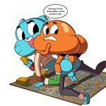  anal anal_penetration balls board_game butt cartoon_network clothing darwin_watterson english_text feline fish gumball_watterson iyumiblue male male/male mammal marine penetration penis semi_incest text the_amazing_world_of_gumball 