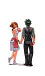  1boy 1girl archvermin boku_no_hero_academia couple female hetero male midoriya_izuku uraraka_ochako 