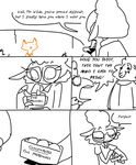  anthro canine caprine clothed clothing comic dawn_bellwether dialogue disney eyewear female fox glasses male mammal monochrome nick_wilde sheep simple_background speech_bubble text the_weaver zootopia 