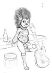  anthro ash_(sing) bottle female guitar mammal musical_instrument nude porcupine rodent sing_(movie) sketch solo tagme 