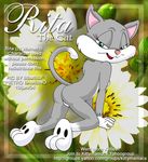  2004 all_fours animaniacs anthro bbmbbf breasts butt cat digital_media_(artwork) featureless_breast featureless_crotch feline female flower invalid_tag mammal nude plant rita_(animaniacs) solo warner_brothers 