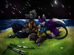  anthro canine dreamkeepers female fox fur hair hal_adhil male mammal miri_rodgers moon night outside purple_fur purple_hair reptile ryuu-neko scalie shadow-of-nights the_wayward_astronomer 