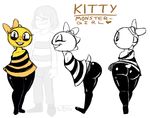  anthro armless big_butt bow buckteeth butt crossgender digital_media_(artwork) female kitty_(under(her)tail) monster monster_kid refernce teeth thewill under(her)tail undertale video_games wide_hips 