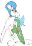  anthro balls big_breasts blush breasts cum cum_in_mouth cum_inside dickgirl dickgirl/male erection gallade gardevoir intersex intersex/male male nintendo nipples open_mouth orange_eyes penis plantpenetrator pok&eacute;mon pok&eacute;mon_(species) video_games 