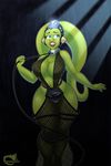  2016 alien big_breasts blue_eyes breasts cleavage clothed clothing female green_skin hi_res humanoid makeup omegasunburst oola skimpy solo star_wars tight_clothing tight_dress twi&#039;lek voluptuous 