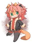  artist_request copyright_request dog furry green_eyes pink_hair short_hair stocking 