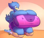  2016 anthro avian big_breasts bird breasts busty_bird cleavage clothed clothing cute erect_nipples female hi_res huge_breasts hyper hyper_breasts jaeh nipple_bulge nipples smile solo 