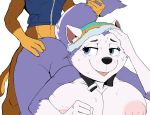  big_titis canine chase_(paw_patrol) cloting cub diacordst_(artist) dog everest_(paw_patrol) female feral fur hat husky male mammal paw_patrol snow young 