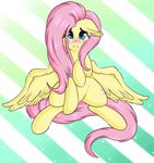  2016 crying equine eyelashes feathered_wings feathers female feral floppy_ears fluttershy_(mlp) friendship_is_magic hair hi_res long_hair looking_at_viewer mammal my_little_pony pegasus pink_hair sad solo teal_eyes tears wickedsilly wings yellow_feathers 