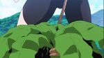  1girl animated animated_gif ass black_hair bouncing_breasts breasts kaminashi_nozomi keijo!!!!!!!! subtitled turnip 