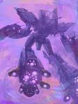  antennae damaged energy_cannon flying hosannalau macross macross_delta macross_elysion mecha purple realistic science_fiction signature space_craft spoilers storm_attacker thrusters turret 