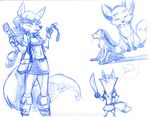  anthro armello breasts canine carmelita_fox clothed clothing english_text female feral fox fur gun hair handcuffs handgun lagomorph mammal navel nude pistol rabbit ranged_weapon scarlet_(armello) shackles simple_background skirt sly_cooper_(series) text toonfx video_games weapon white_background 