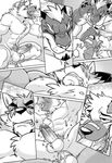  2016 abs anthro armpits biceps canine chest_tuft comic dog fur male mammal muscular muscular_male pecs penis takemoto_arashi tuft 