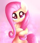  blue_eyes cute cutie_mark equine female fluttershy_(mlp) friendship_is_magic hair heavymetalbronyyeah mammal my_little_pony navel pink_hair solo 