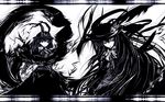  acryl bad_id bad_pixiv_id greyscale highres hinanawi_tenshi monochrome multiple_girls nagae_iku touhou wallpaper 