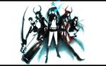  black_devil_girl black_gold_saw black_matagi black_rock_shooter black_rock_shooter_(character) dead_master gun scythe sword yuuno_(pixiv138887) 