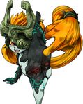  anus female gaping gaping_anus gaping_pussy hair hand_on_leg humanoid imp middle_finger midna nezumi nintendo nipples not_furry open_mouth orange_hair presenting pussy pussy_juice raised_leg red_eyes simple_background soles spread_anus spreading the_legend_of_zelda twilight_princess video_games white_background 