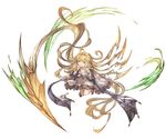  absurdly_long_hair ahoge bags_under_eyes bangs bare_shoulders bracelet collarbone dress flat_chest full_body granblue_fantasy hair_between_eyes hair_intakes hair_ornament harvin jewelry living_hair long_hair melissabelle minaba_hideo official_art pointy_ears prehensile_hair solo strap_slip transparent_background very_long_hair white_dress 