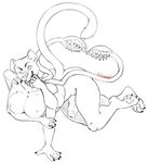  anthro breasts cat dickgirl displacer_beast feline intersex mammal monster multi_arm multi_limb penis simple_background spazzyhusky tentacles uncut 