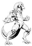  anthro armor dinosaucers dinosaur hadrosaurus kaijusamurai male matt_frank quackpot solo 