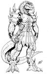  2008 anthro armor dinosaucers dinosaur ghengis_rex kaijusamurai male matt_frank solo theropod tyrannosaurus_rex 