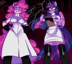  2016 anthro anthrofied clothed clothing duo earth_pony equine eyewear female friendship_is_magic gloves hair horse legwear long_hair looking_at_viewer mammal my_little_pony pink_hair pinkie_pie_(mlp) pony telltale-sheriff twilight_sparkle_(mlp) 