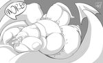  anthro areola belly big_belly big_breasts breasts dragon female huge_breasts hyper hyper_belly hyper_breasts monochrome nipples nude obese overweight solo sound_effects whitedragon 
