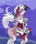  aliasing balls blush canine conditional_dnp digitigrade erection female grumpyvulpix lycanroc male male/female mammal midday_lycanroc midnight_lycanroc naughty_face night penis retracted_foreskin signature standing surprise tongue tongue_out uncut wide_eyed 