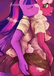  absurd_res anthro anthrofied blush butt cheerilee_(mlp) clothed clothing cutie_mark duo earth_pony equine eyes_closed female friendship_is_magic grope hair hi_res horse long_hair mammal my_little_pony nsfwdozer open_mouth pony skirt smile twilight_sparkle_(mlp) 