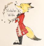  2016 anthro canine disney fox fur male mammal nick_wilde strawberry628_(artist) zootopia 