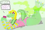  alligator anthro bratty_(undertale) claws clothed clothing crocodilian english_text fart female gas lying on_front phone reptile scalie text texting toe_claws undertale underwear video_games 