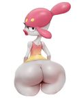  big_butt big_lips bottomless butt clothed clothing edit female hi_res huge_butt humanoid lips looking_at_viewer looking_back medicham nintendo pok&eacute;mon presenting presenting_hindquarters rear_view simple_background solo sunibee video_games white_background wide_hips 
