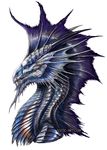  dragon feral grey_eyes grey_scales headshot horn isvoc scales simple_background smooth_horn solo spines teeth white_background white_scales 