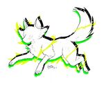  abstract ambiguous_gender canine eyeless feral fire fur magic mammal simple_background solo white_background whitedragon 