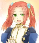  eleanor_hume fingerless_gloves gloves green_eyes long_hair mymr247 open_mouth red_hair solo tales_of_(series) tales_of_berseria twintails upper_body 