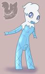  anthro anthrofied balls barefoot blue_eyes blue_skin dessert eyebrows food front_view half-erect humanoid_penis ice ice_cream looking_back male nintendo not_furry nude open_mouth partially_retracted_foreskin penis pok&eacute;mon posexe simple_background smile solo standing tongue uncut vanillite video_games watermark 