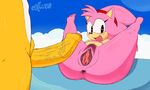  &lt;3 amy_rose anus blush breasts butt canine cloud excito fox hedgehog mammal miles_prower penis pubes pussy sonic_(series) young 