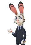  2016 alpha_channel anthro clothed clothing disney earpiece jack_savage lagomorph male mammal mistermead necktie rabbit simple_background solo suit transparent_background zootopia 