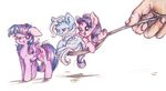  2016 buttersprinkle cutie_mark disembodied_hand equine feathered_wings feathers female feral friendship_is_magic group hair holding_object hooves horn mammal multicolored_hair my_little_pony open_mouth simple_background spoon starlight_glimmer_(mlp) trixie_(mlp) twilight_sparkle_(mlp) two_tone_hair unicorn white_background winged_unicorn wings 