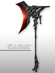  battle_axe cyberpunk gradient gradient_background highres no_humans original science_fiction spark621 weapon 