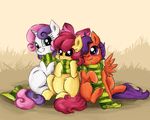  2016 apple_bloom_(mlp) buttersprinkle cub cutie_mark_crusaders_(mlp) earth_pony equine feathered_wings feathers female feral friendship_is_magic green_eyes group hair hi_res hooves horn horse mammal multicolored_hair my_little_pony pegasus pony purple_hair scarf scootaloo_(mlp) smile sweetie_belle_(mlp) two_tone_hair underhoof unicorn wings young 